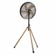 HIGH FLOOR FAN  PRSF-80580 45cm 70W BLACK METAL/WOODEN ΤΡΙΠΟΔΟ
